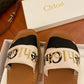 Chloe鞋-Chloe Woody Logo 撞色 拖鞋