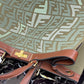 芬F家-PEEKABOO-TOTE-綠色皮革手提