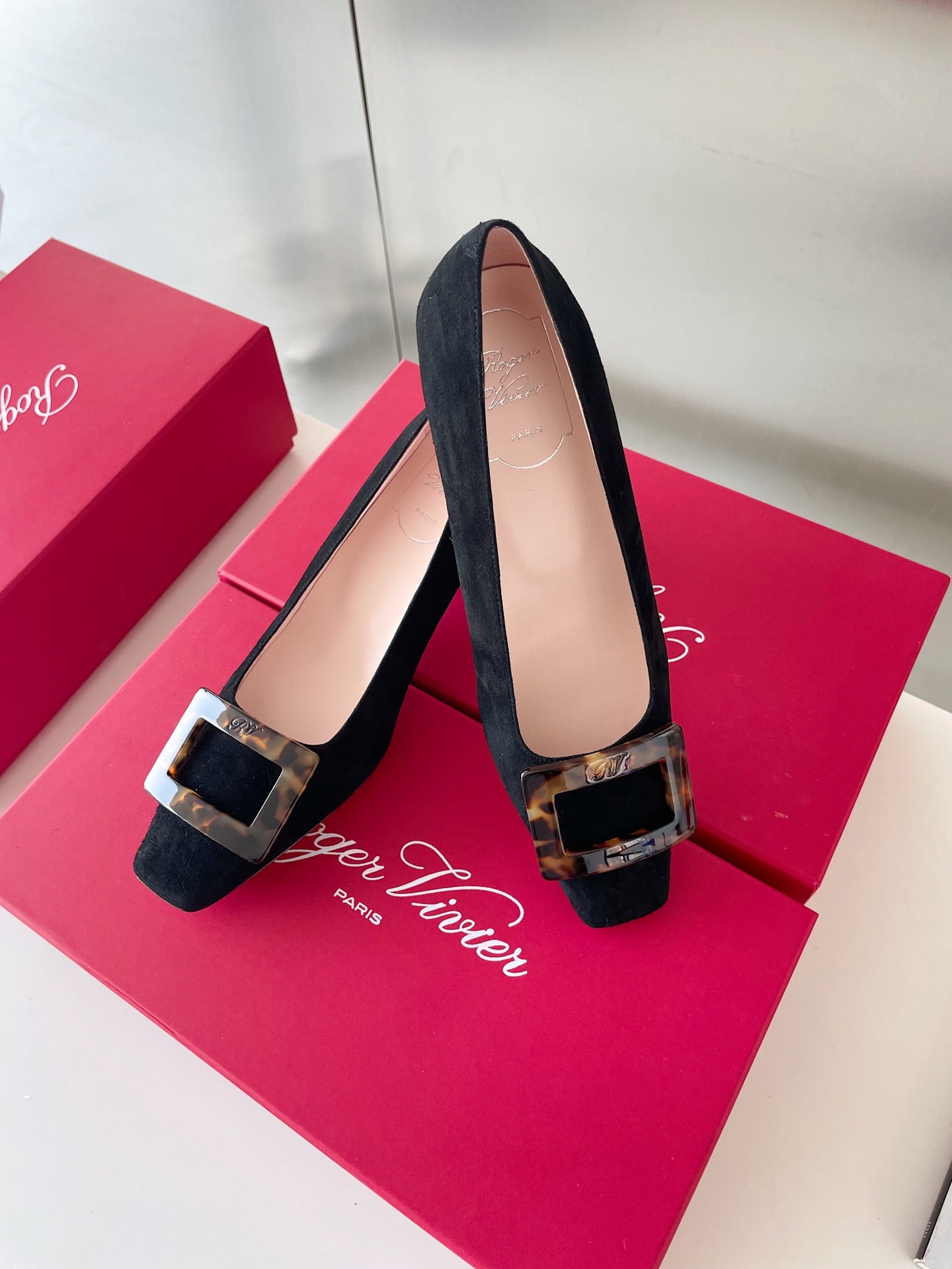 Roger Vivier Belle玳瑁扣方頭鞋