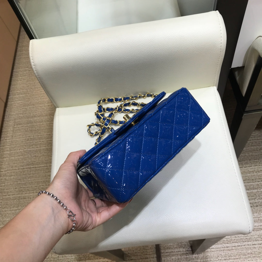小香家-CF包 漆皮 金鍊 20cm
