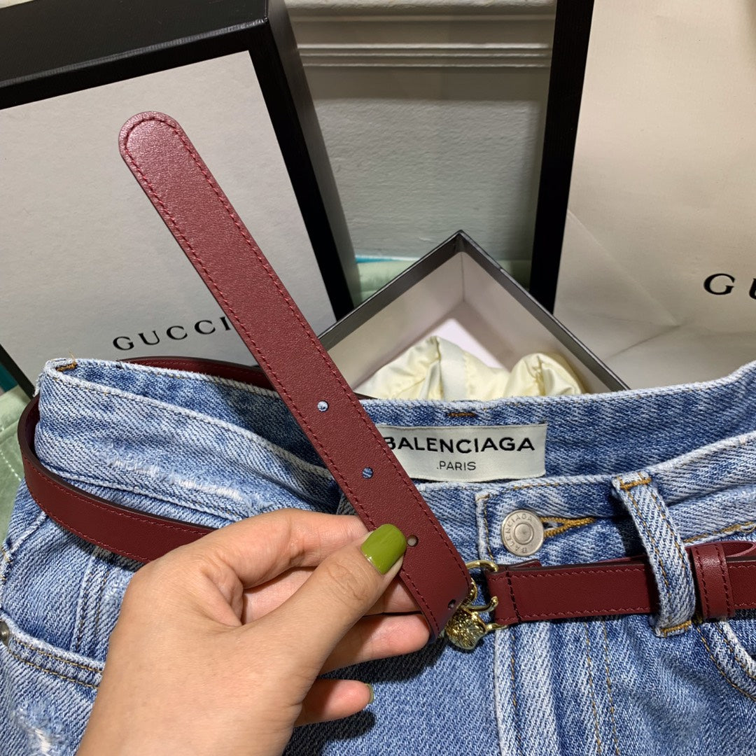 古G家-酒紅色皮帶