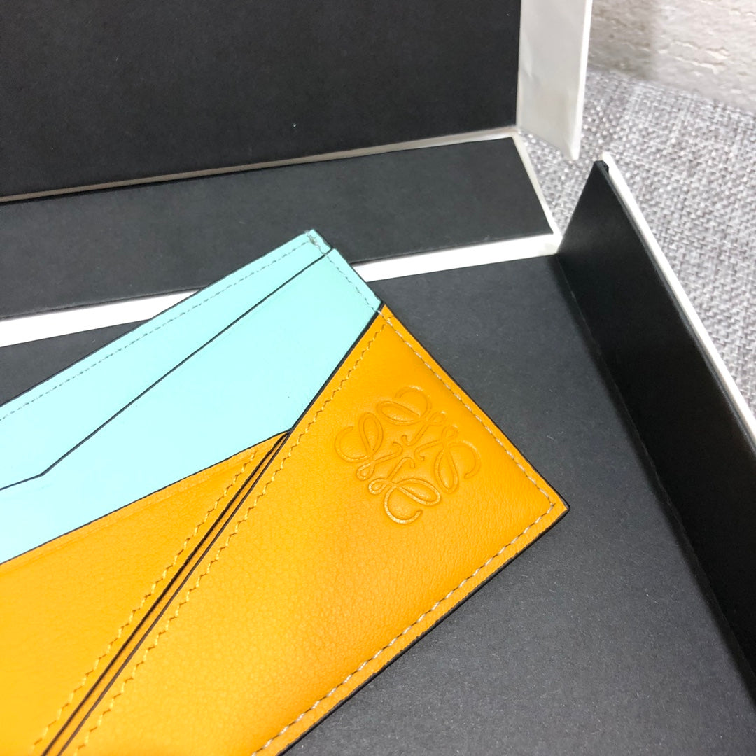 Loewe Plain Card Holder 多色拼接皮革卡包