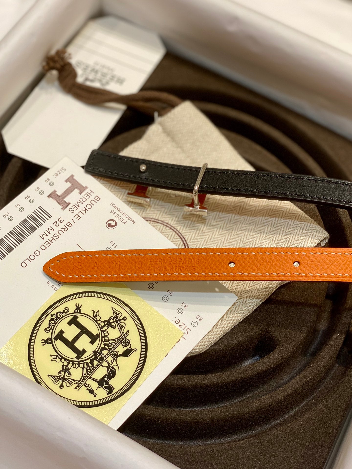 小愛款-橘色皮帶-1.3cm