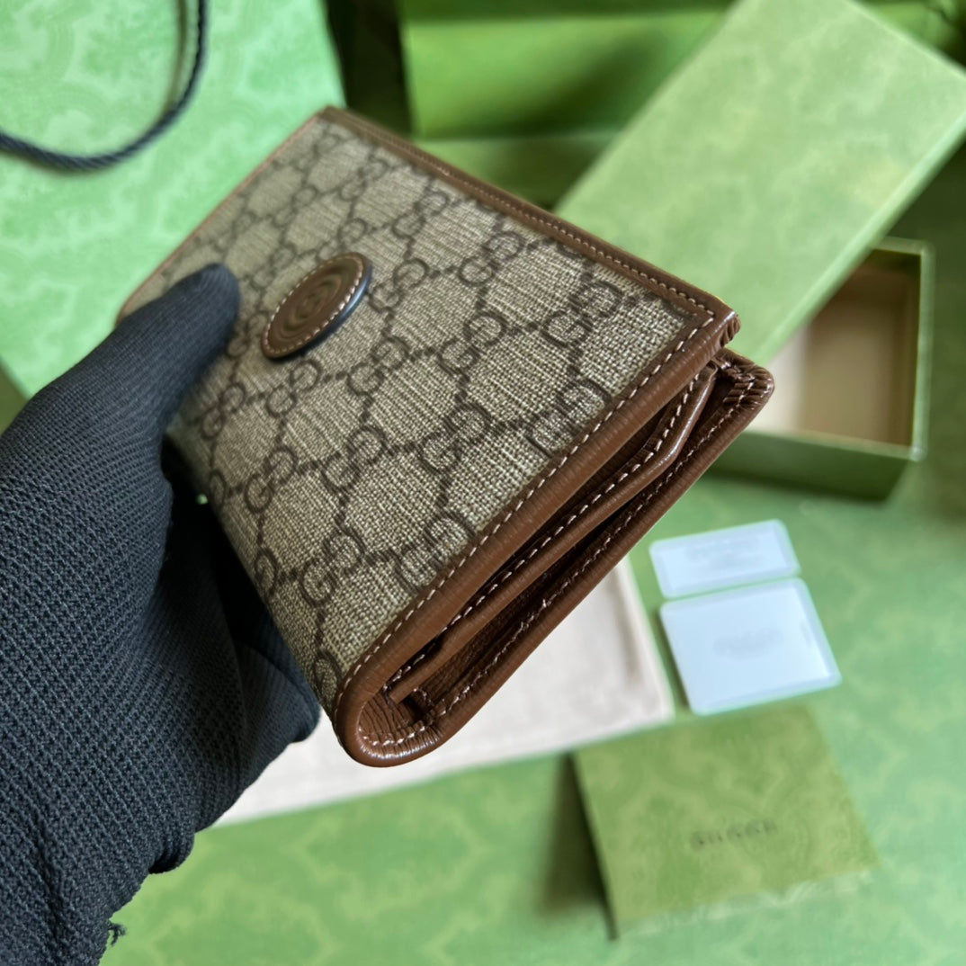 Gucci 經典老花長夾 男女同款