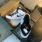 N1K- AJ 1 mid 中筒板鞋 休閒鞋 白黑色