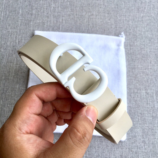 迪D家-米色皮帶-3.0cm
