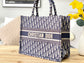 Dior Book Tote-小號36.5cm-深藍老花
