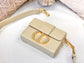 Dior 蒙田 Mini Box-平紋牛皮-珐瑯扣-17.5cm-熔岩棕