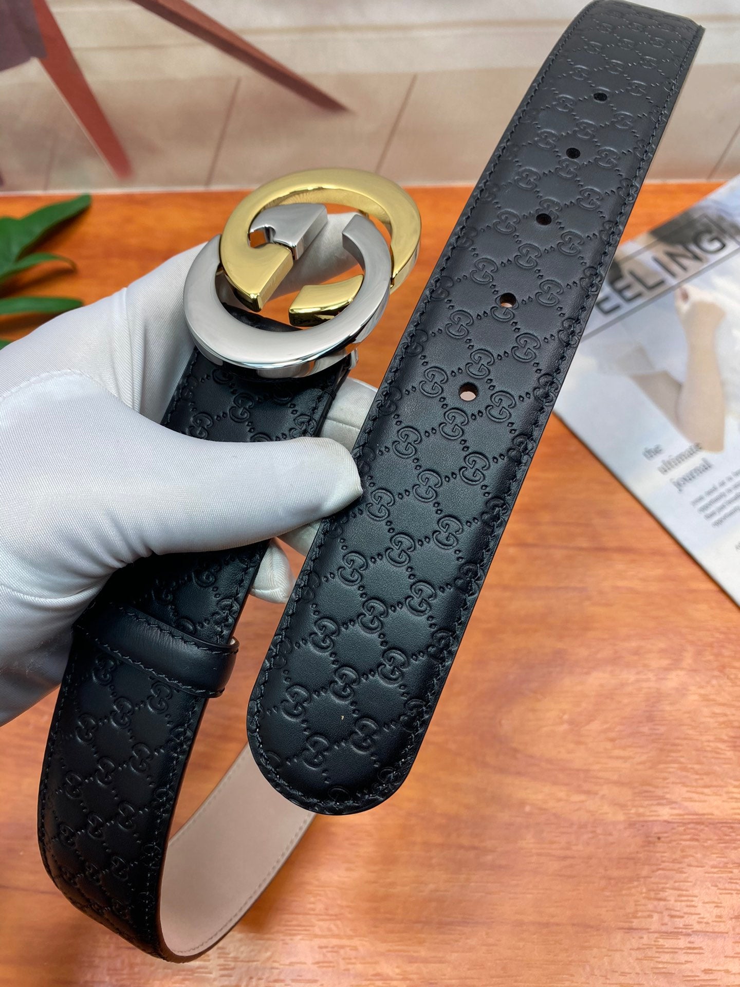 古G家-皮帶-3.8cm-男款
