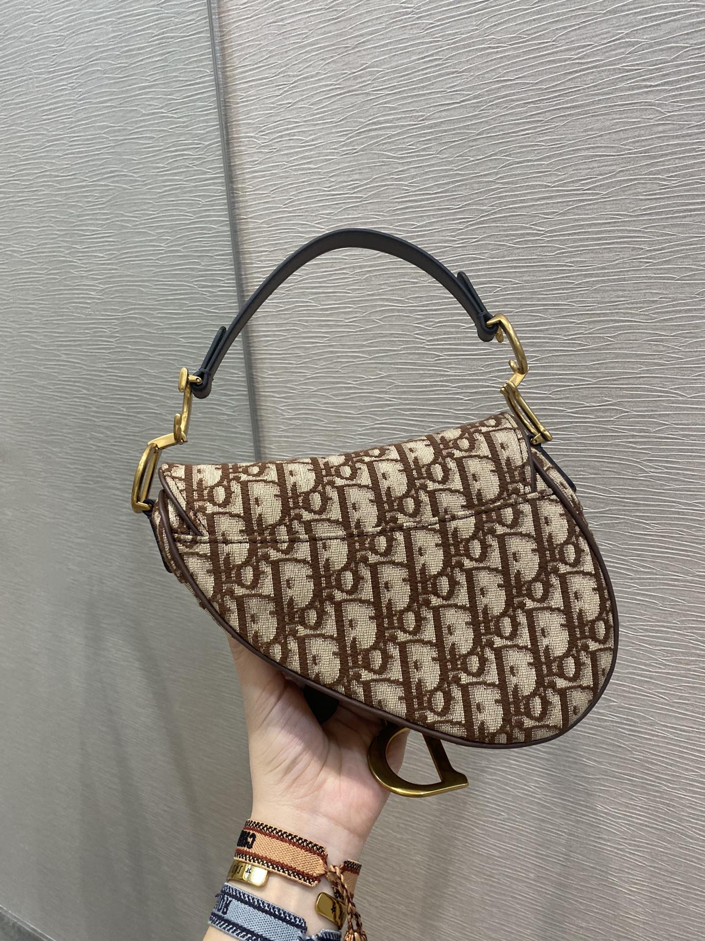Dior Saddle 馬鞍包-小號咖啡棕色-19.5cm