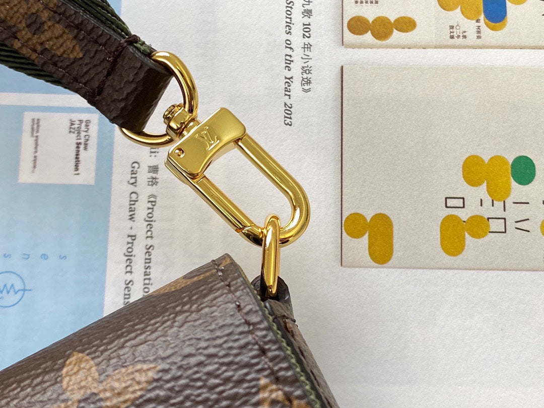 LV M80091 綠色三件套 MULTI POCHETTE FéLICIE 三合一