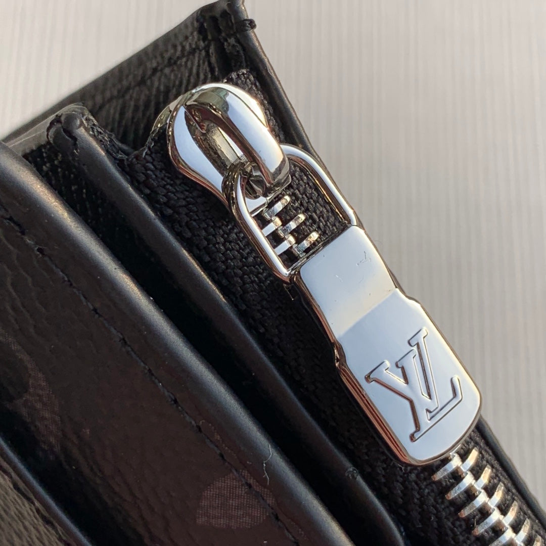 LV M60451 黑色棋盤格 Victorinem 短夾