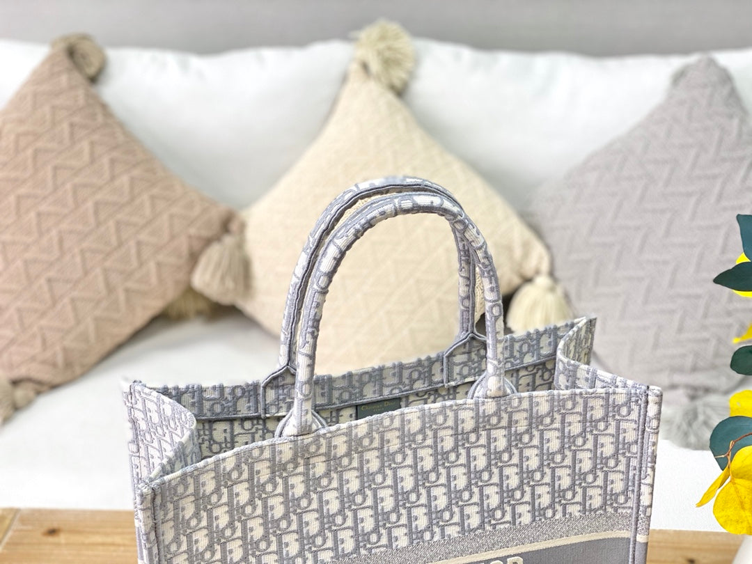 Dior Book Tote-大號41.5cm-灰色老花
