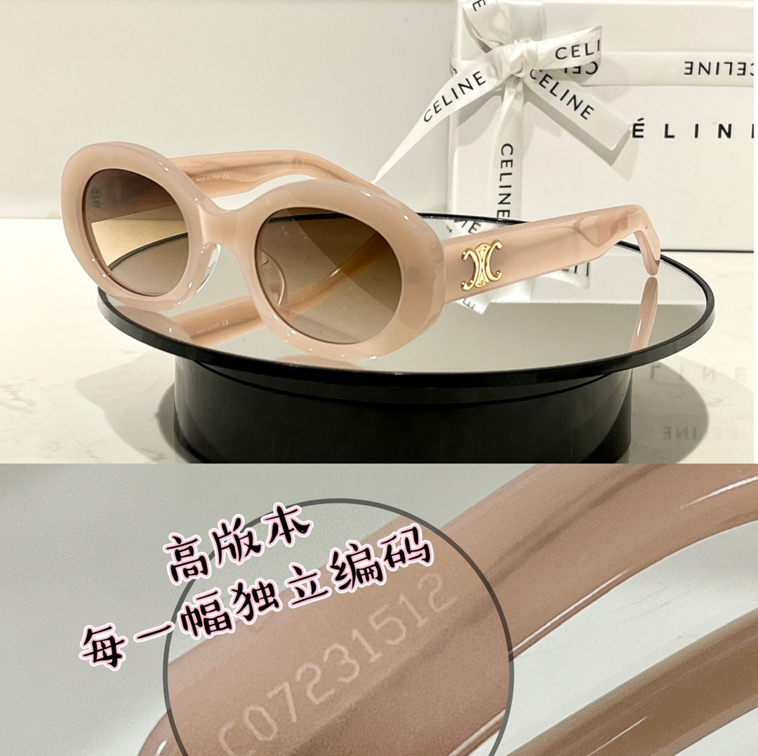 賽C家-墨鏡 CL40194 52-24-145 杏粉色