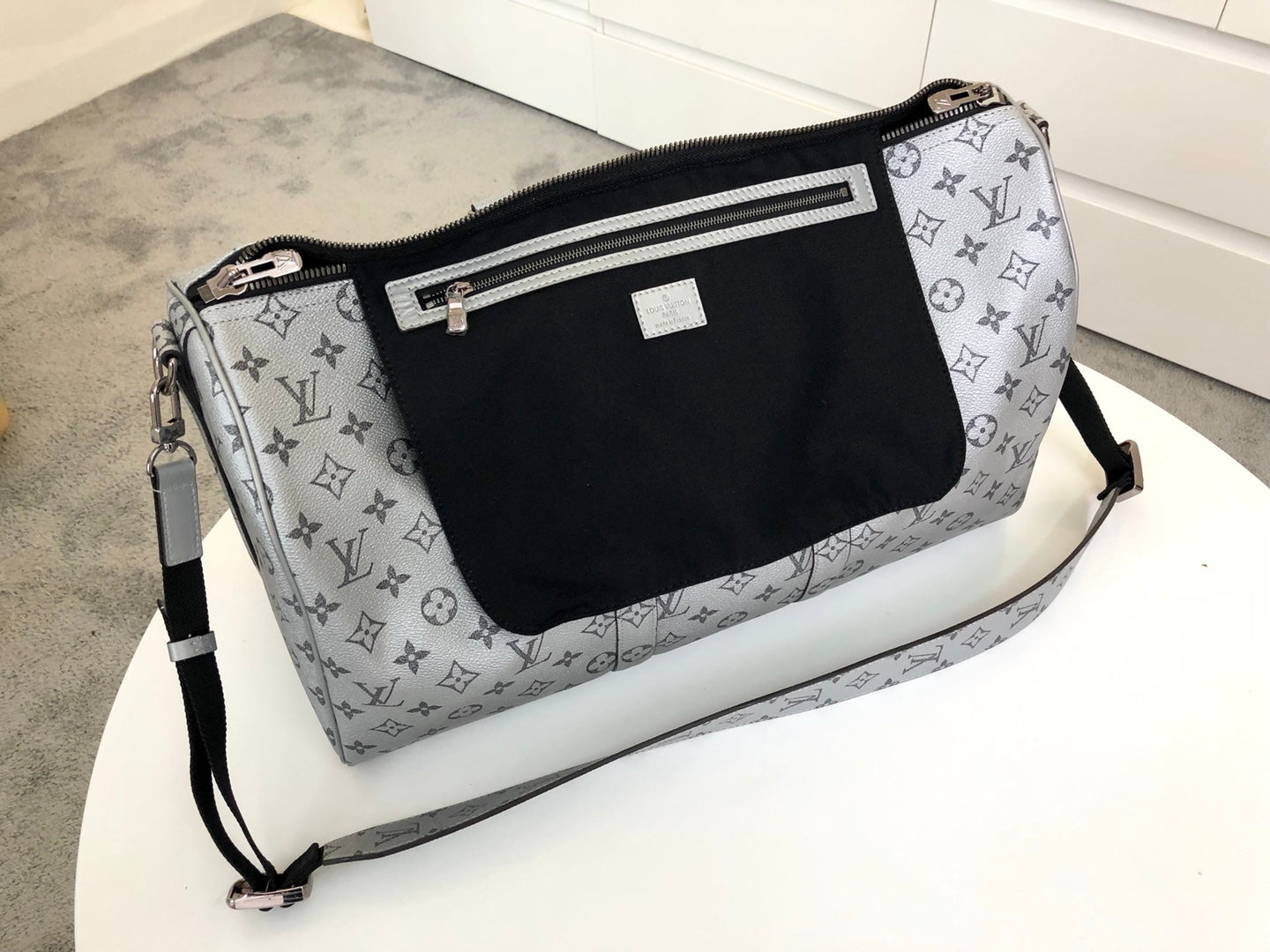 Lou-Keepall 45 旅行袋 銀色