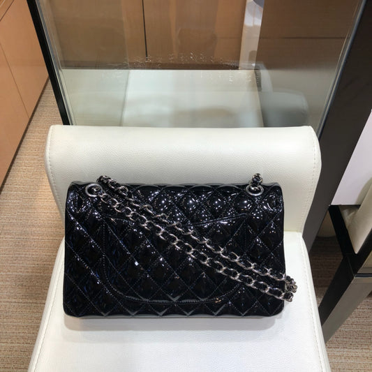 小香家-CF包 漆皮 銀鍊 25cm