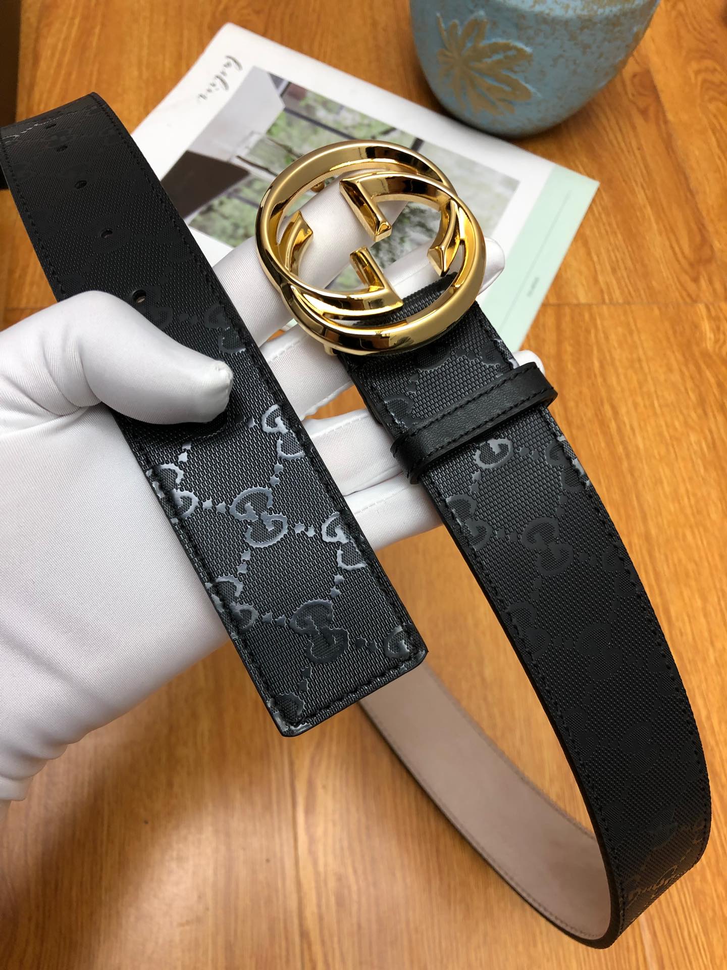 古G家-皮帶-3.8cm-男款
