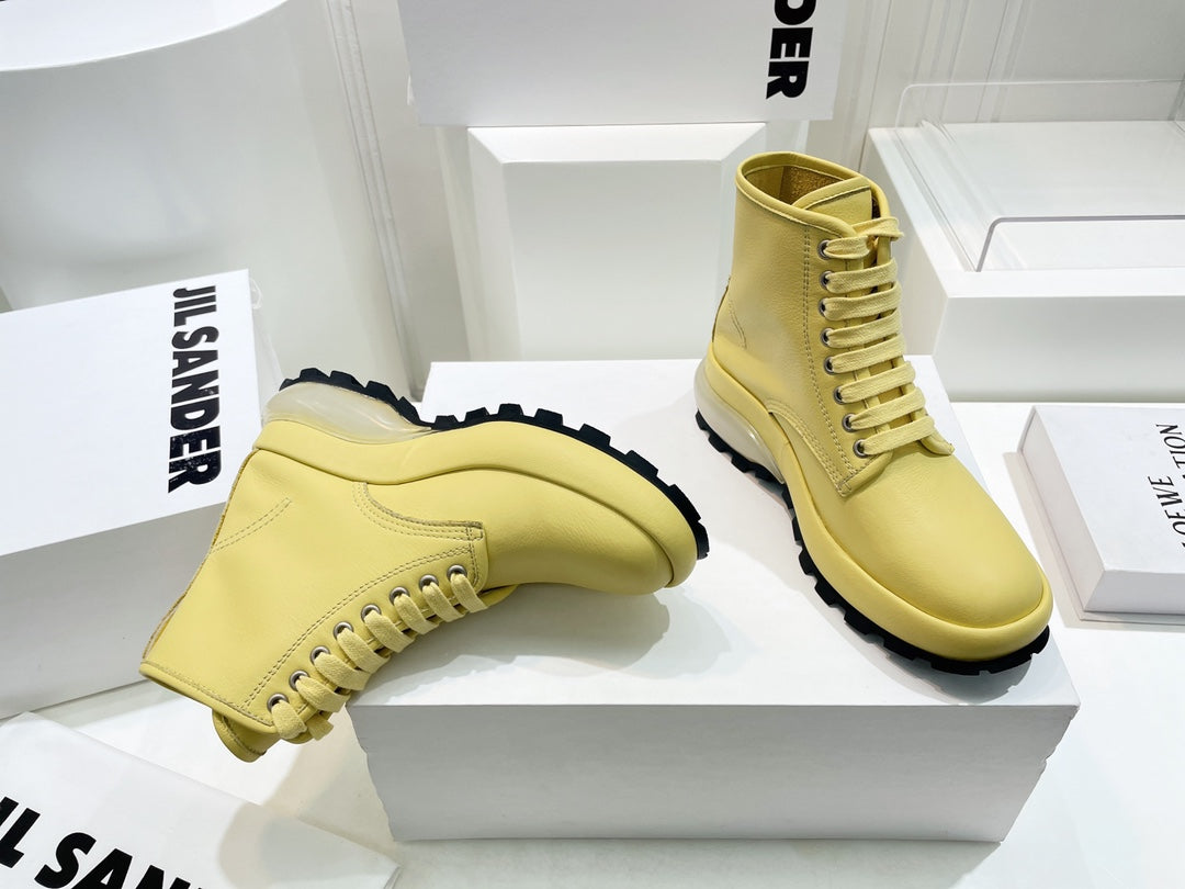 Jil sander-2022秋冬 爆休閒系列 厚底透明跟休閒短靴 情侶款