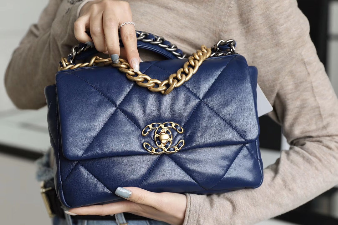 Chanel 19Bag-小號深藍