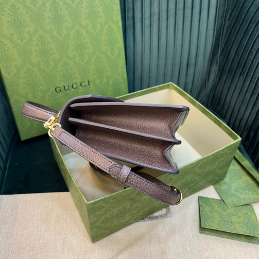古G家-Orphidia 手提包 可拆卸肩帶 25x17.5x7cm 大G杏布