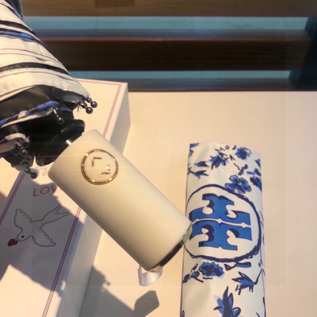 Tory Burch-三折雨傘-藍色
