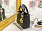 Dior-Mini Lady Dior手袋-三格黛妃-17cm-黑色金扣