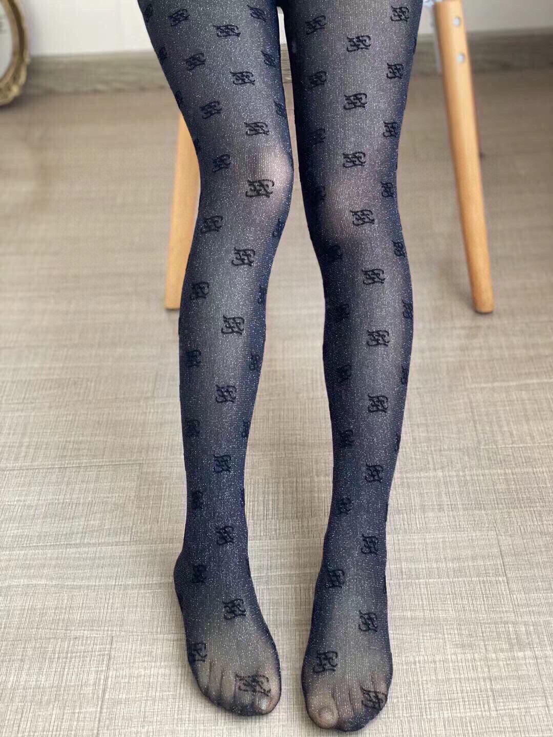 Fendi 植絨金線絲襪