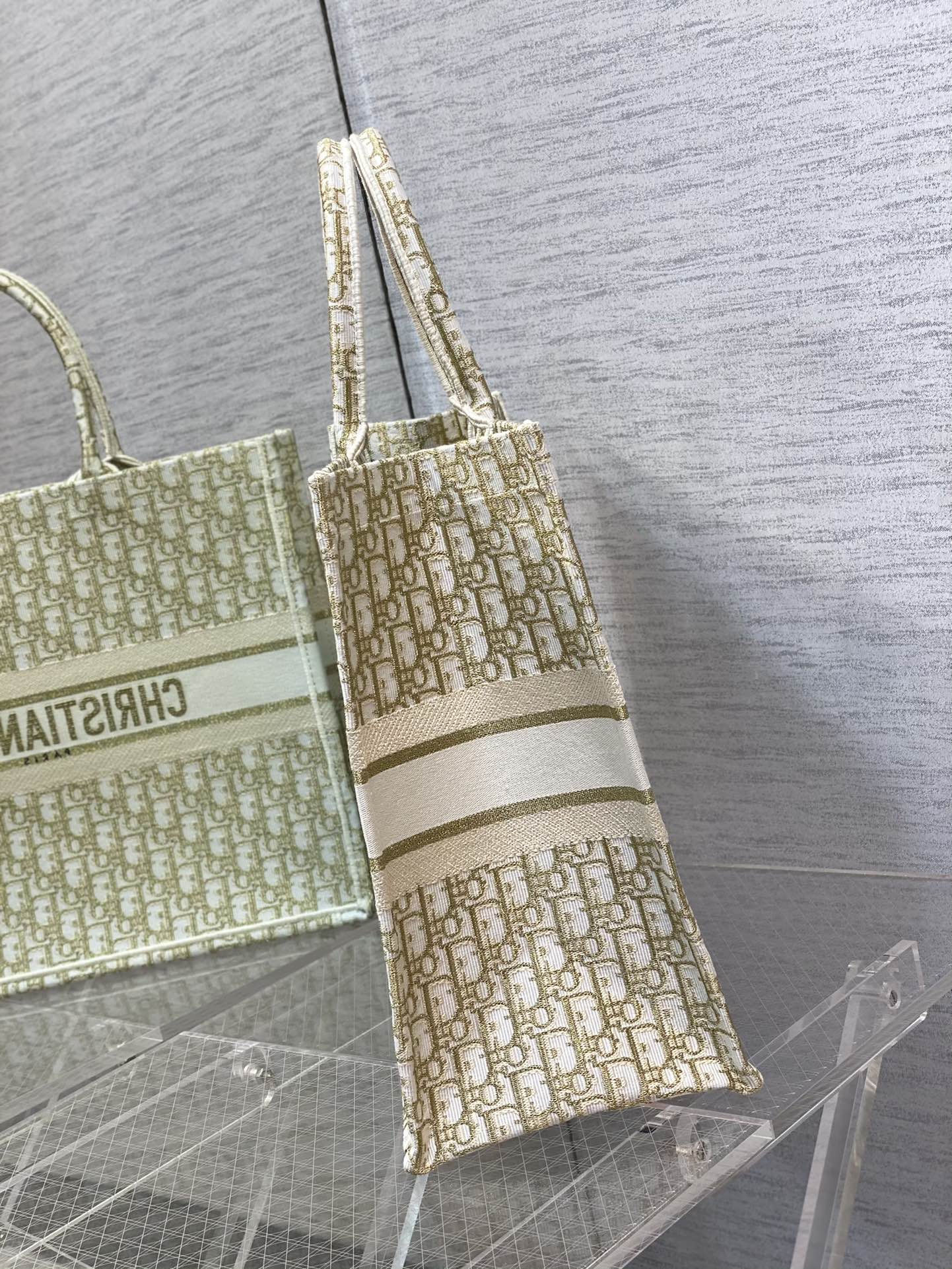 Dior Book Tote-大號41.5cm-金色老花 聖誕限定