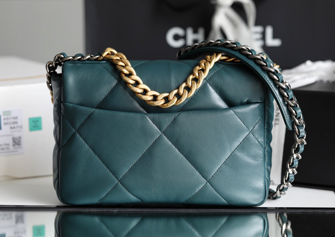 Chanel 19Bag-小號墨綠色
