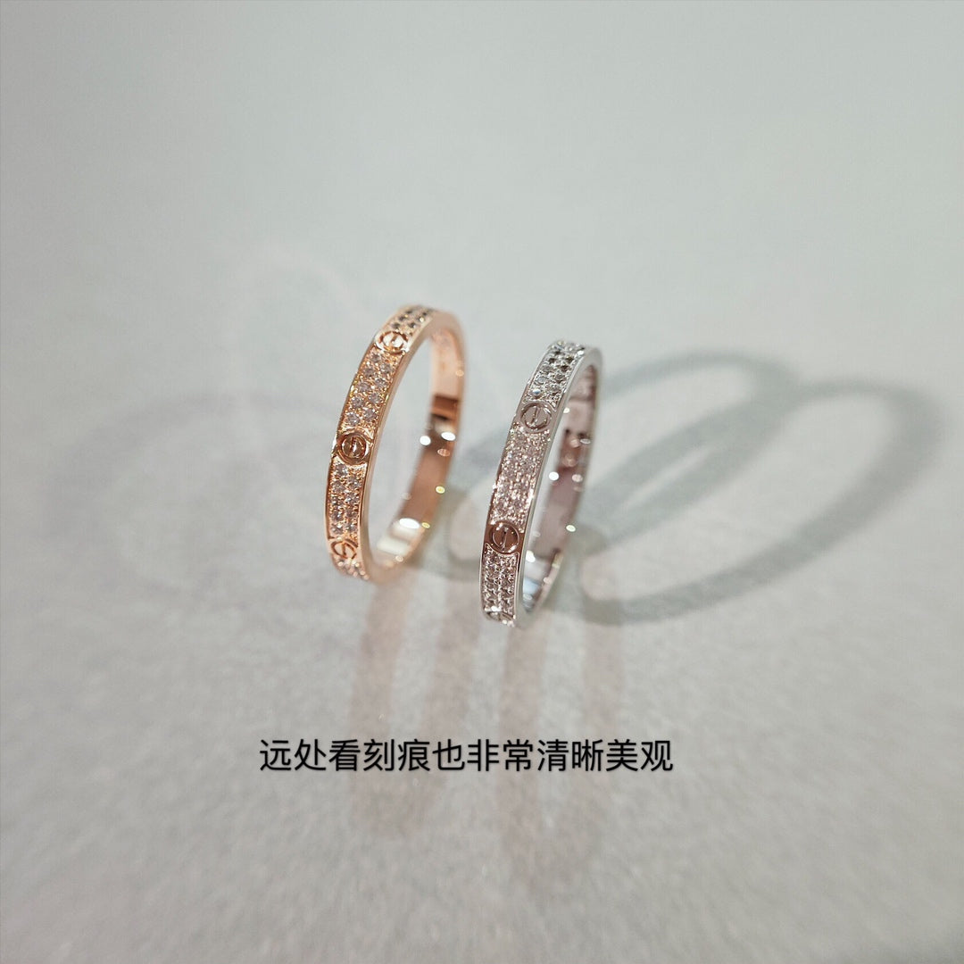 Cartier Love 細版滿天星戒指