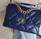 Chanel 19Bag-中號深藍