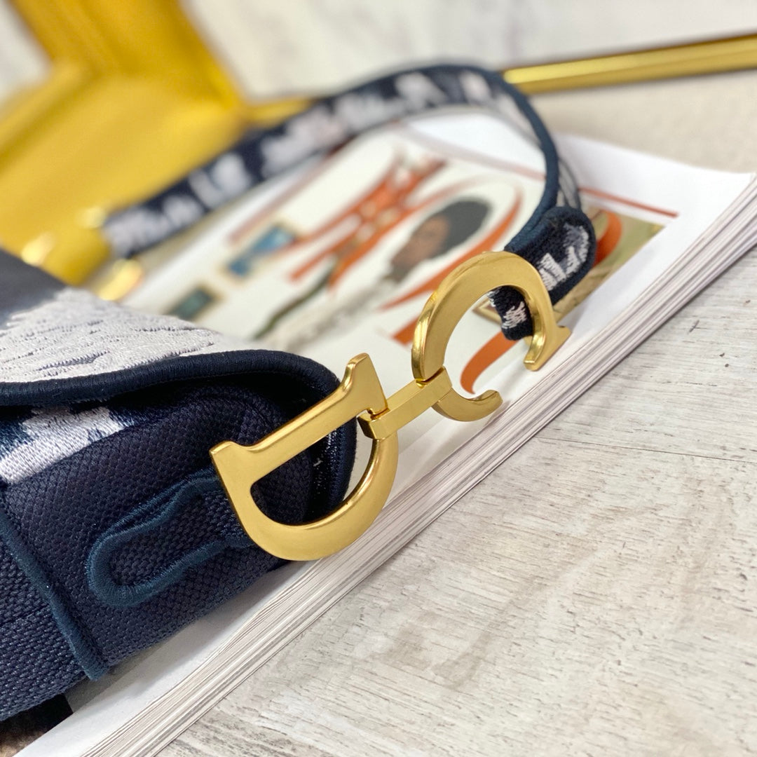 Dior Saddle 馬鞍包-刺繡圖騰-25cm
