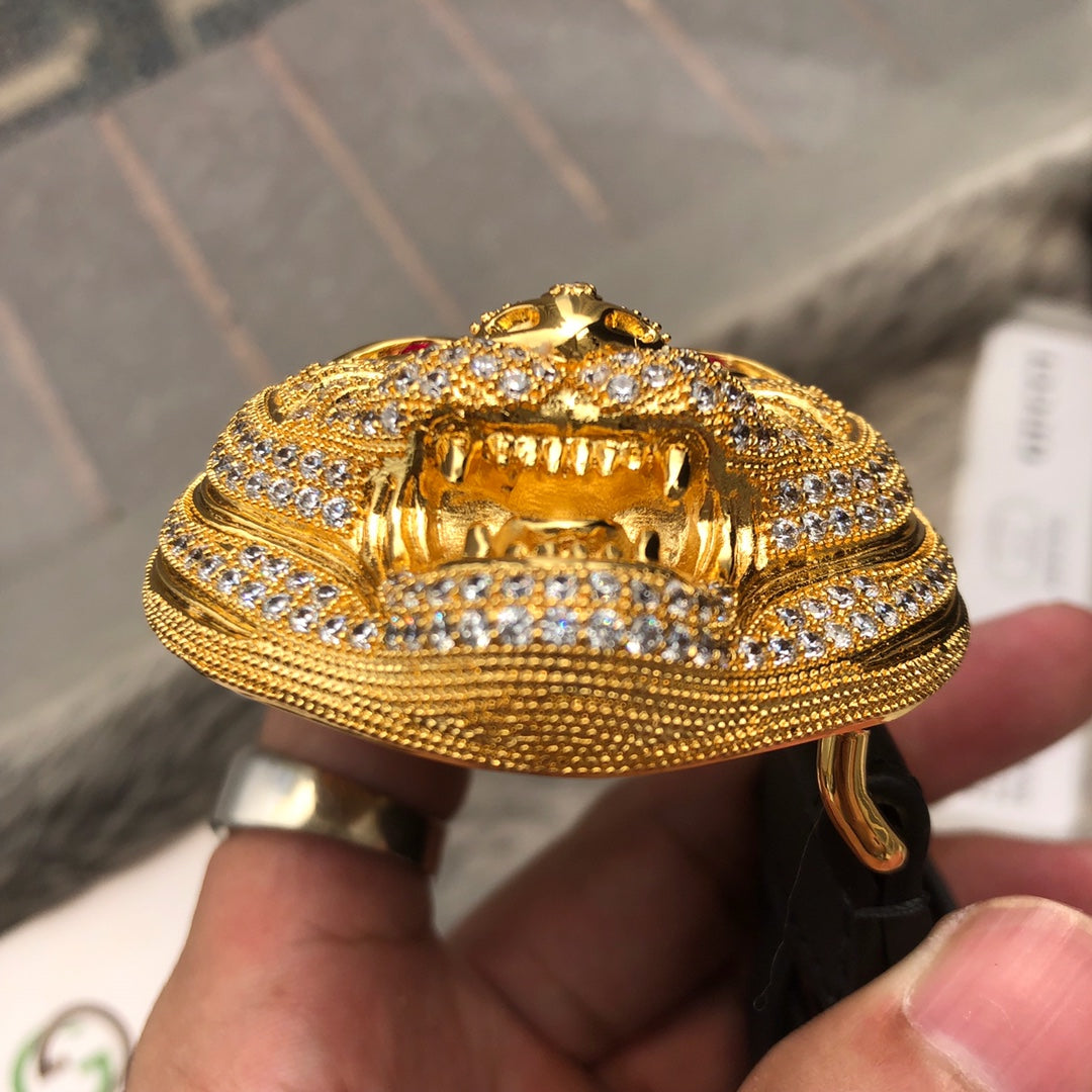 古G家-金虎頭皮帶-4.0cm
