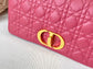 Dior Caro 大號28cm-玫粉小牛皮