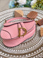 Dior Saddle 馬鞍包-手掌紋-小號糖粉色-19.5cm