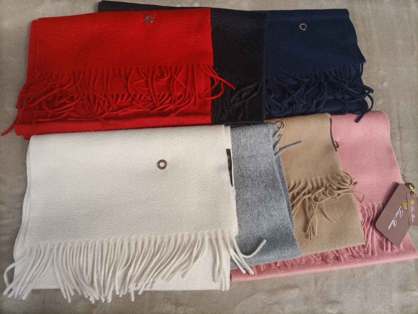 L-Piana-水波紋羊絨圍巾-100%山羊絨 30*180cm