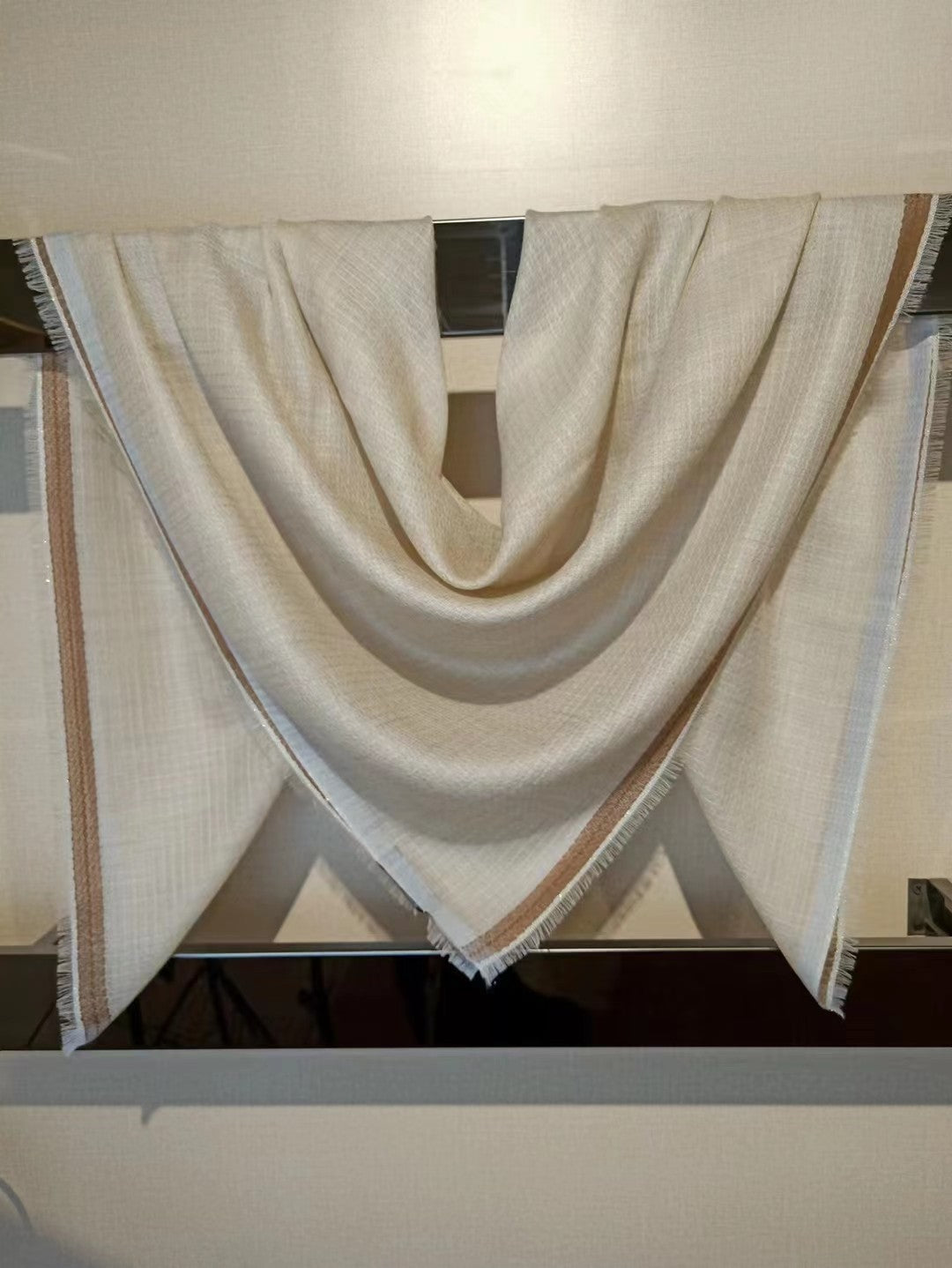 L-Piana-羊絨色織方巾-絲滑柔軟-四季款可防曬 110cm