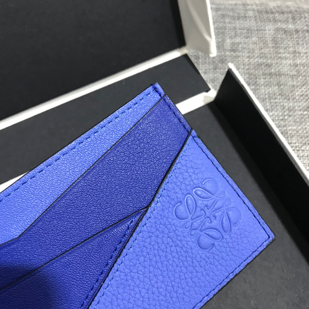 Loewe Plain Card Holder 多色拼接皮革卡包