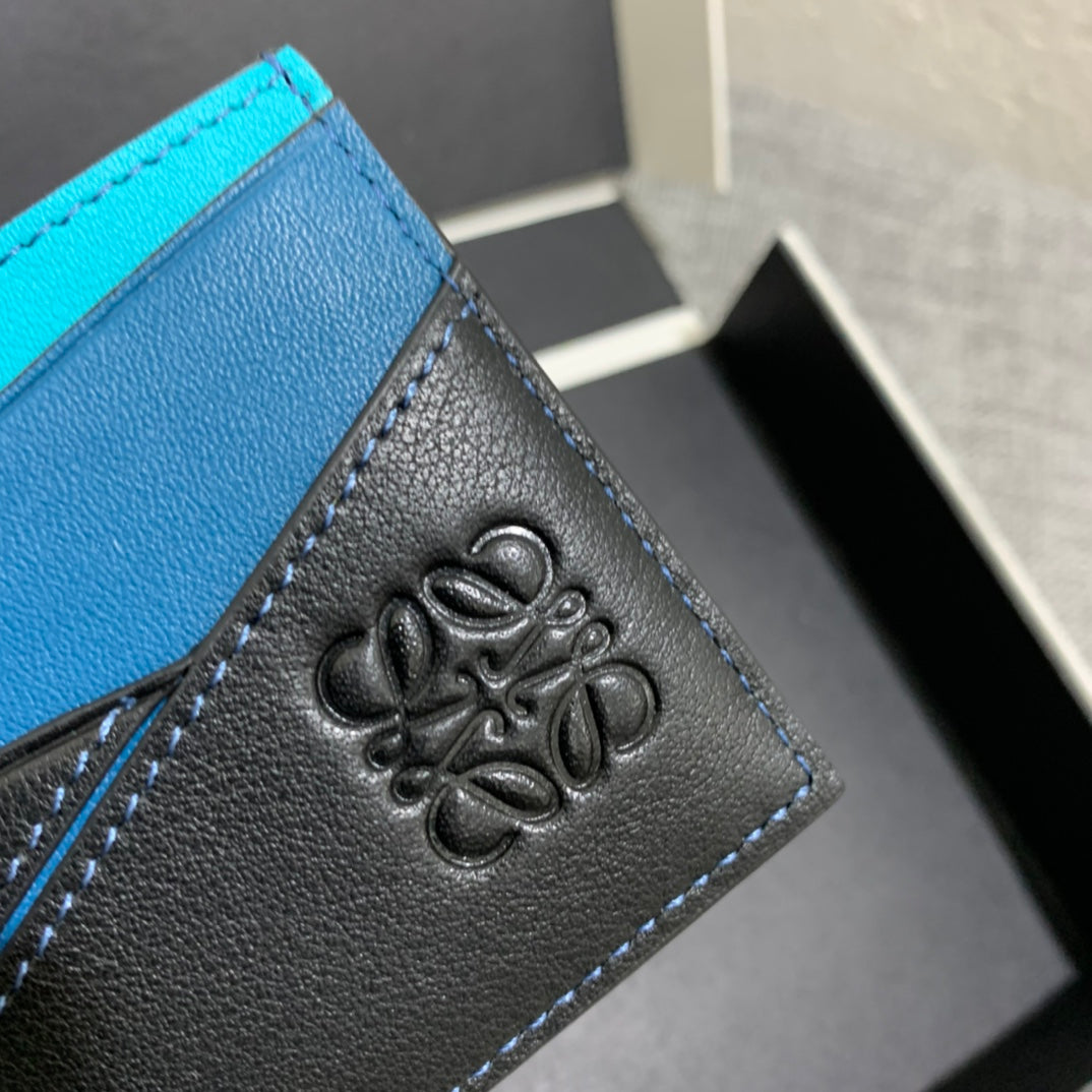 Loewe Plain Card Holder 多色拼接皮革卡包