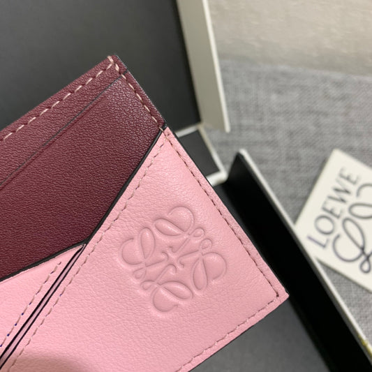 Loewe Plain Card Holder 多色拼接皮革卡包