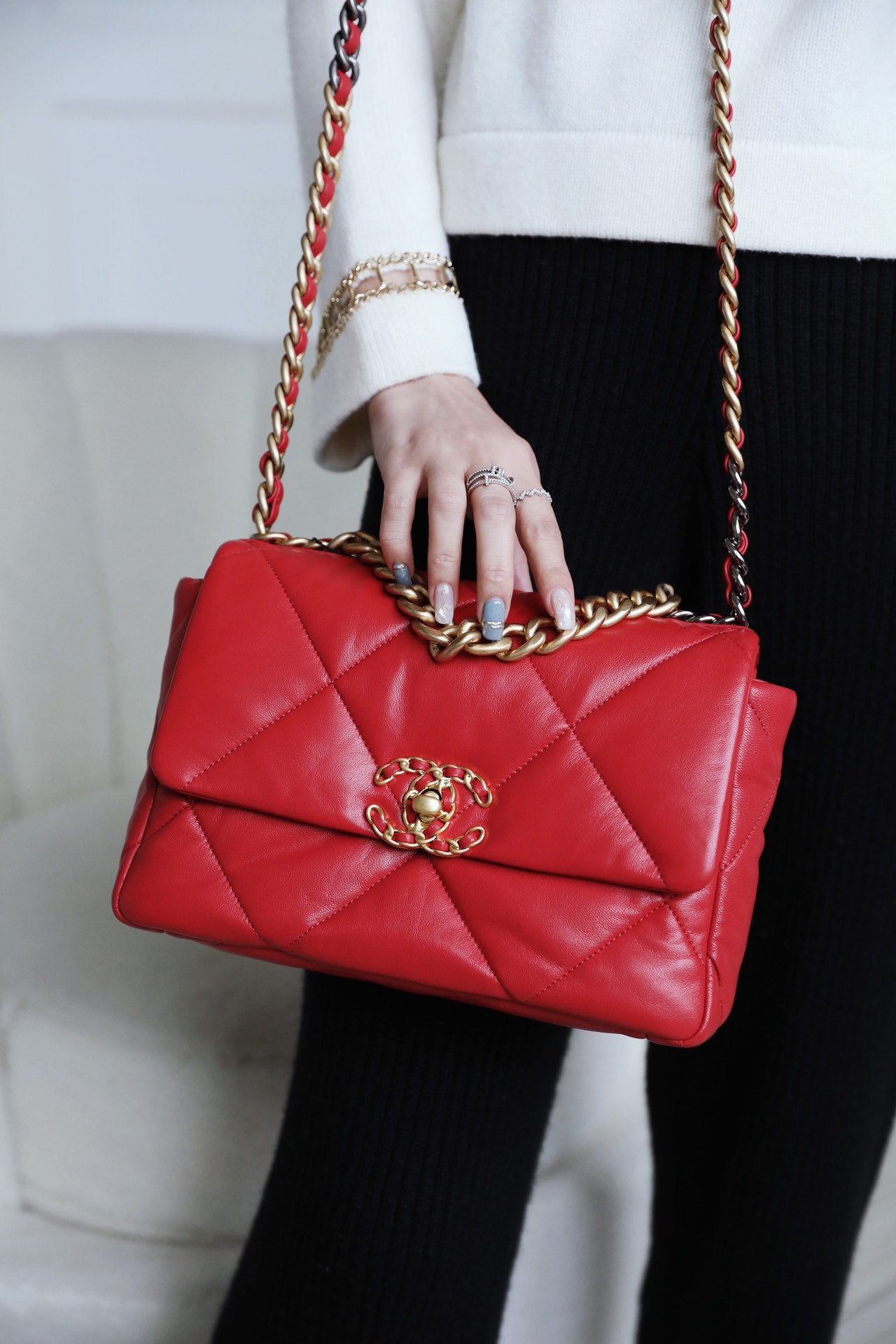 Chanel 19Bag-小號紅色