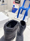 迪D家-22SS 羽絨羊毛短靴 黑色