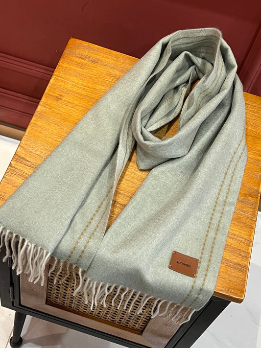 小愛款-雙面羊絨長圍巾 30*190cm 100%最頂端野山羊絨 灰色