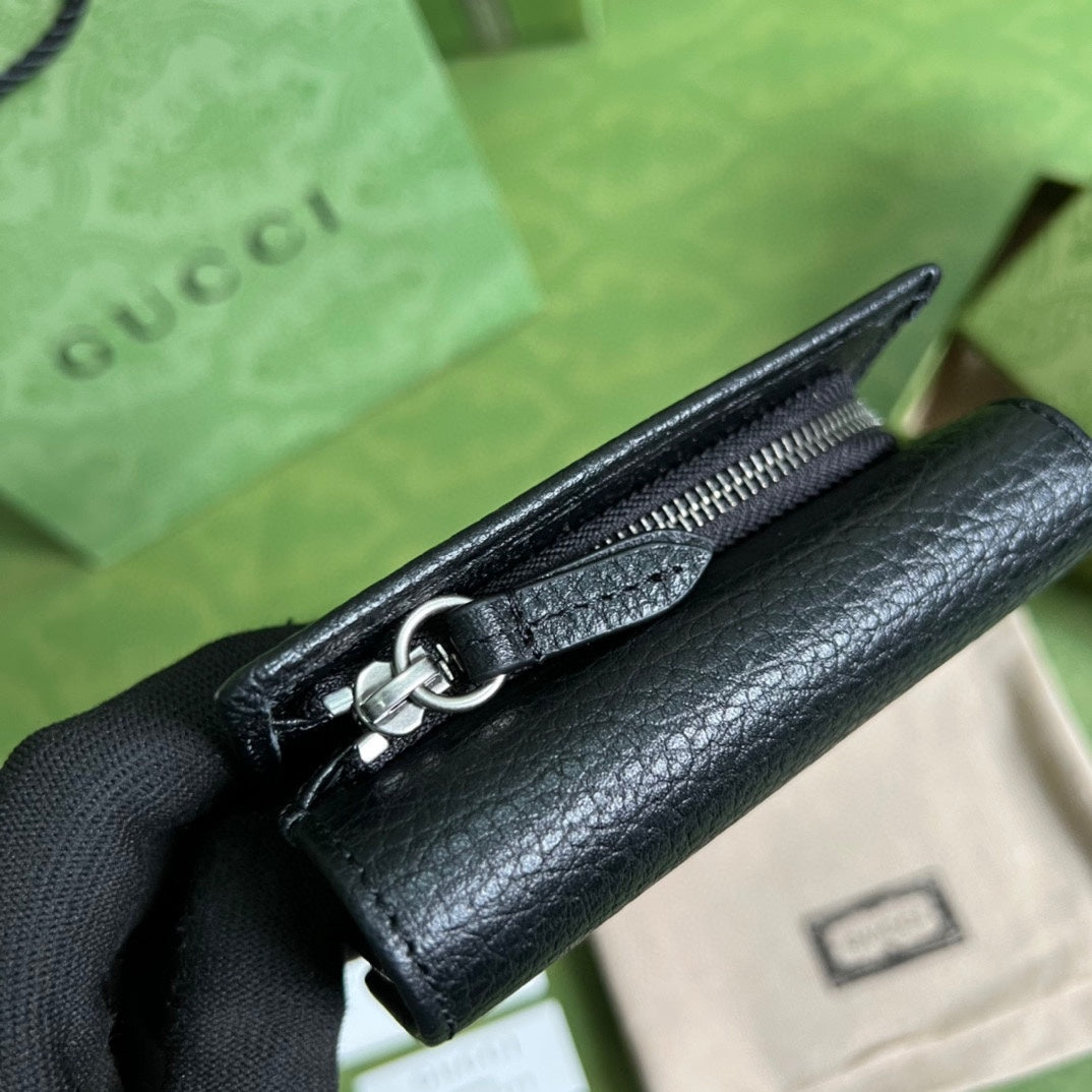 Gucci 拉鍊短夾卡包
