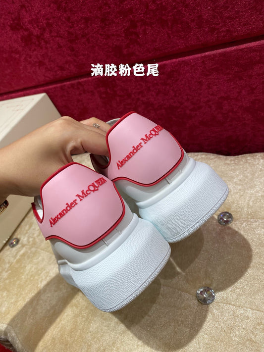 麥M昆-經典小白鞋 粉色尾