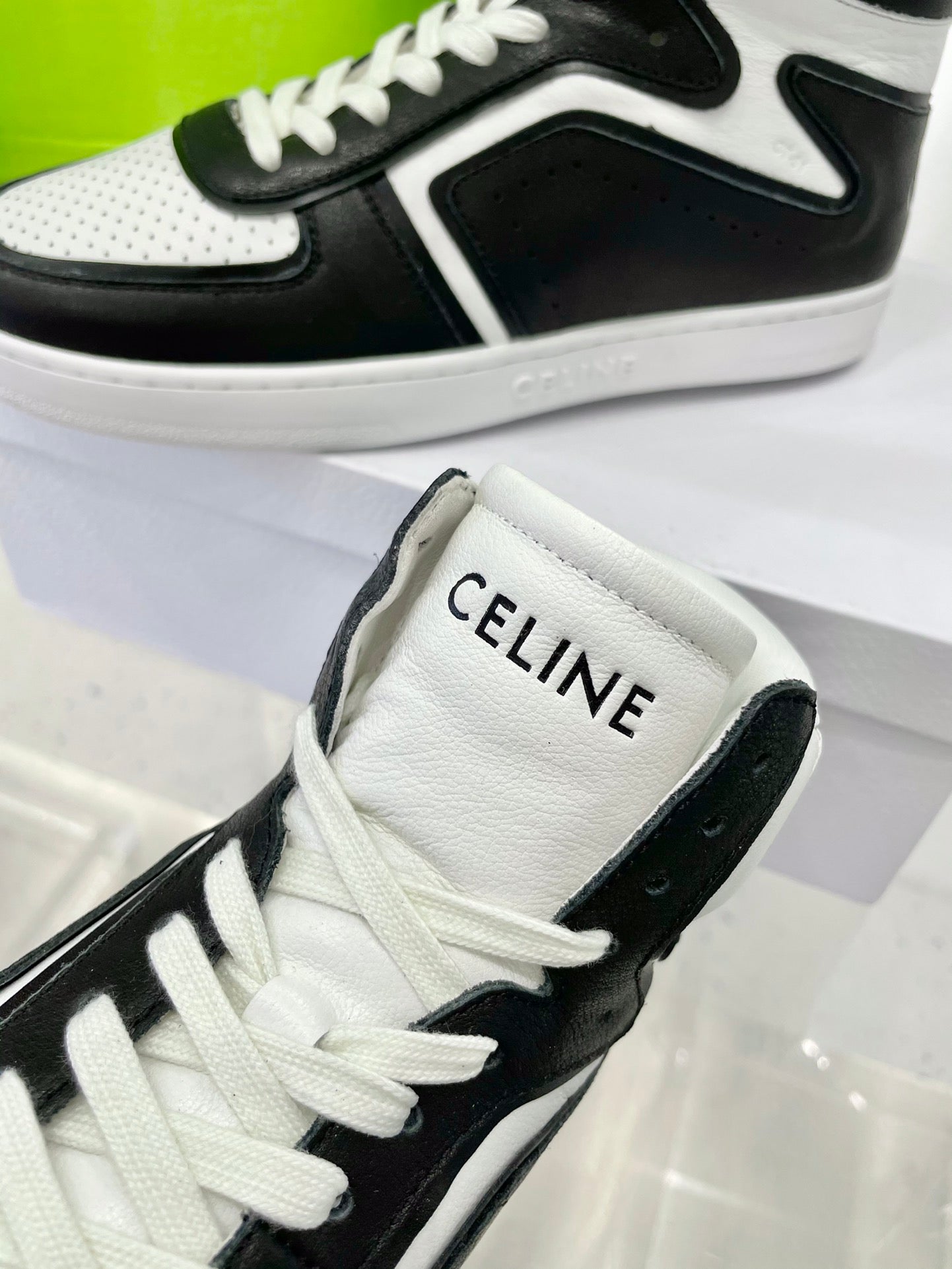 Celine鞋-Celine 情侶款 高筒 休閒鞋（黑白）