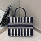 Dior Book Tote-小號36.5cm-深藍條紋