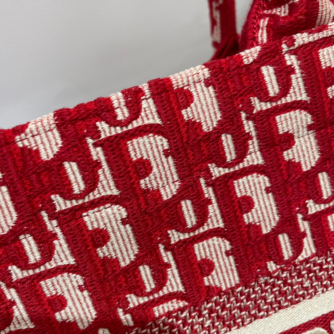 迪D家 Book Tote-小號36.5cm-紅色老花