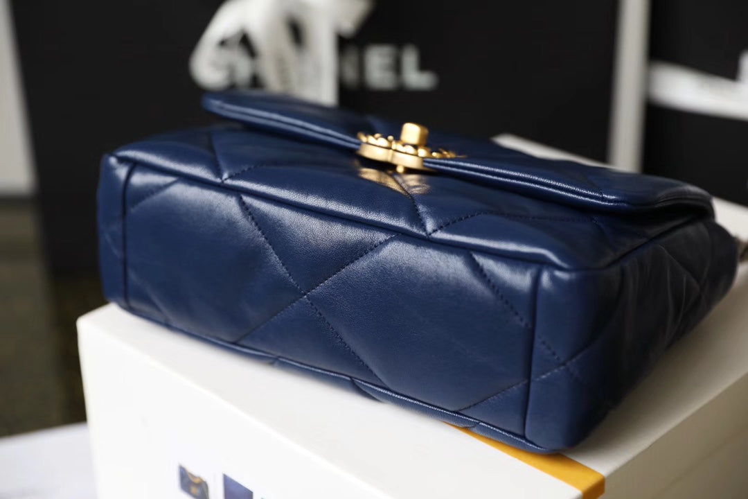 Chanel 19Bag-小號深藍