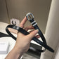 賽C家-黑色銀扣皮帶-1.8cm